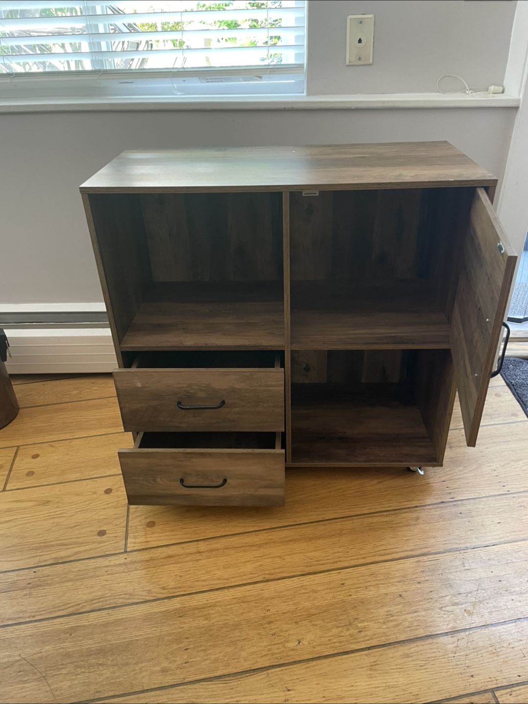 Wood Finish Storage & Display Cabinet - photo 4