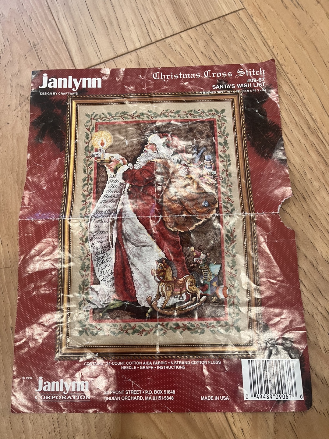 Janlynn Santa's Wish List Cross Stitch Project