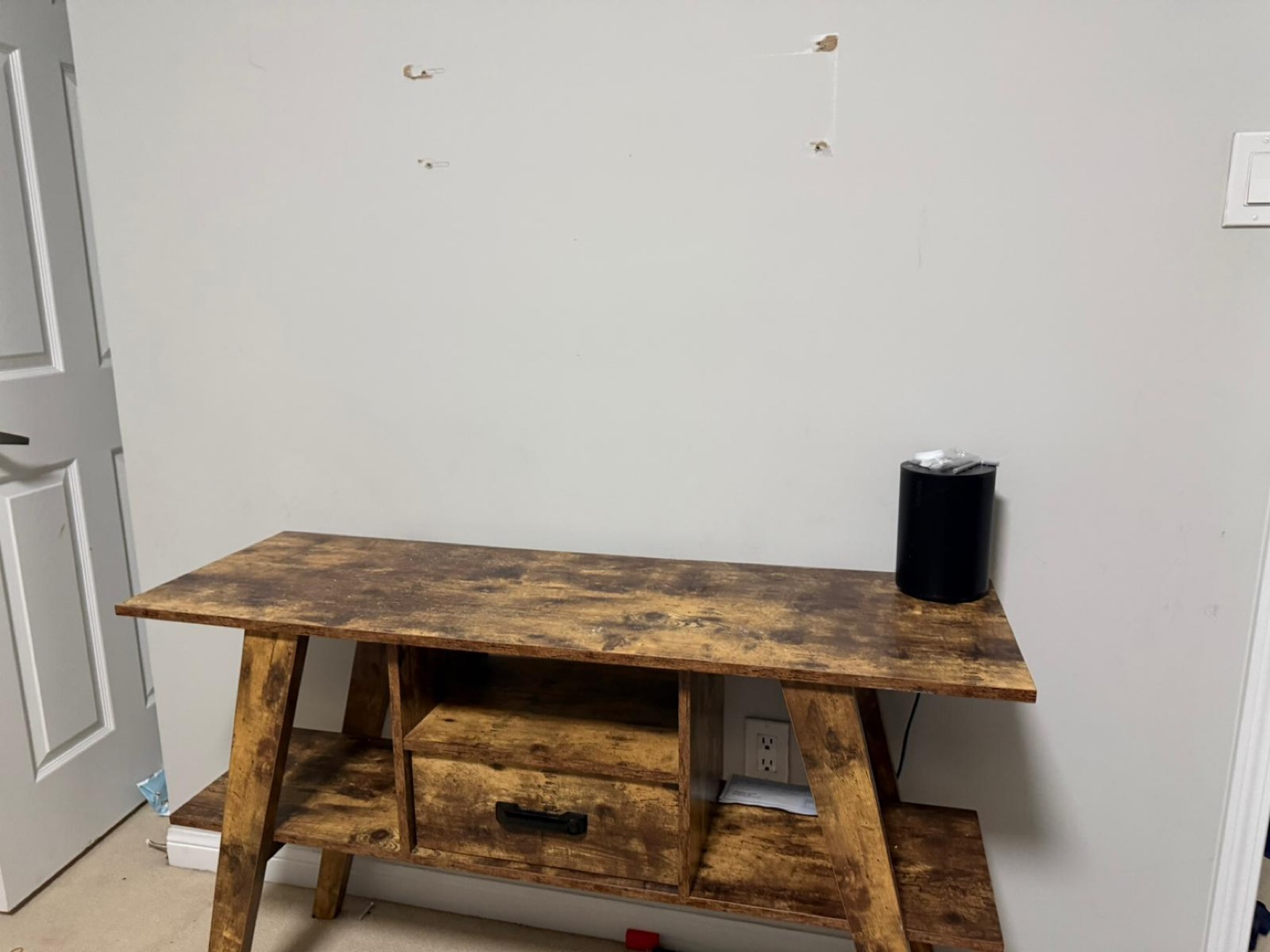 Wooden Media Console Table - photo 2