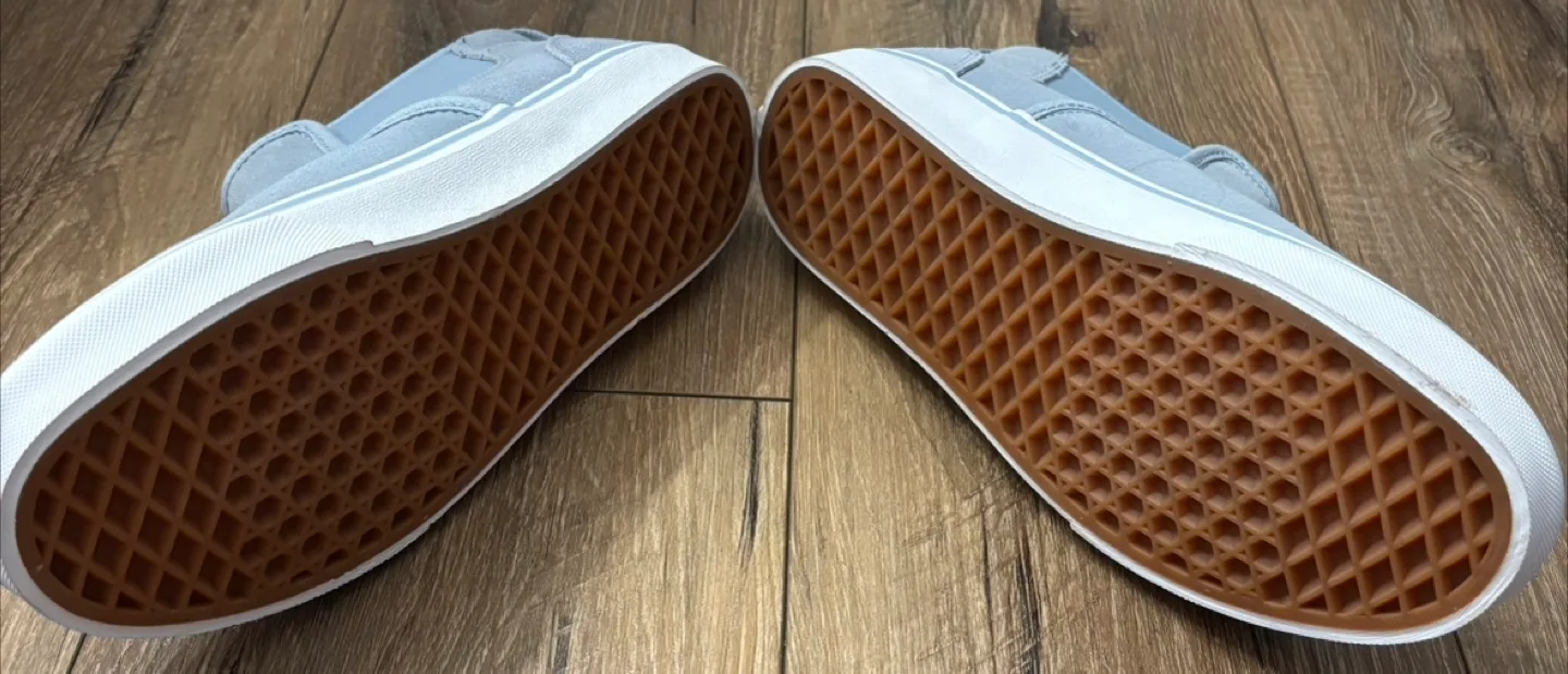 Vans mid blue Fog skate shoes sz US 8 women’s - New No Box image indicator(6)