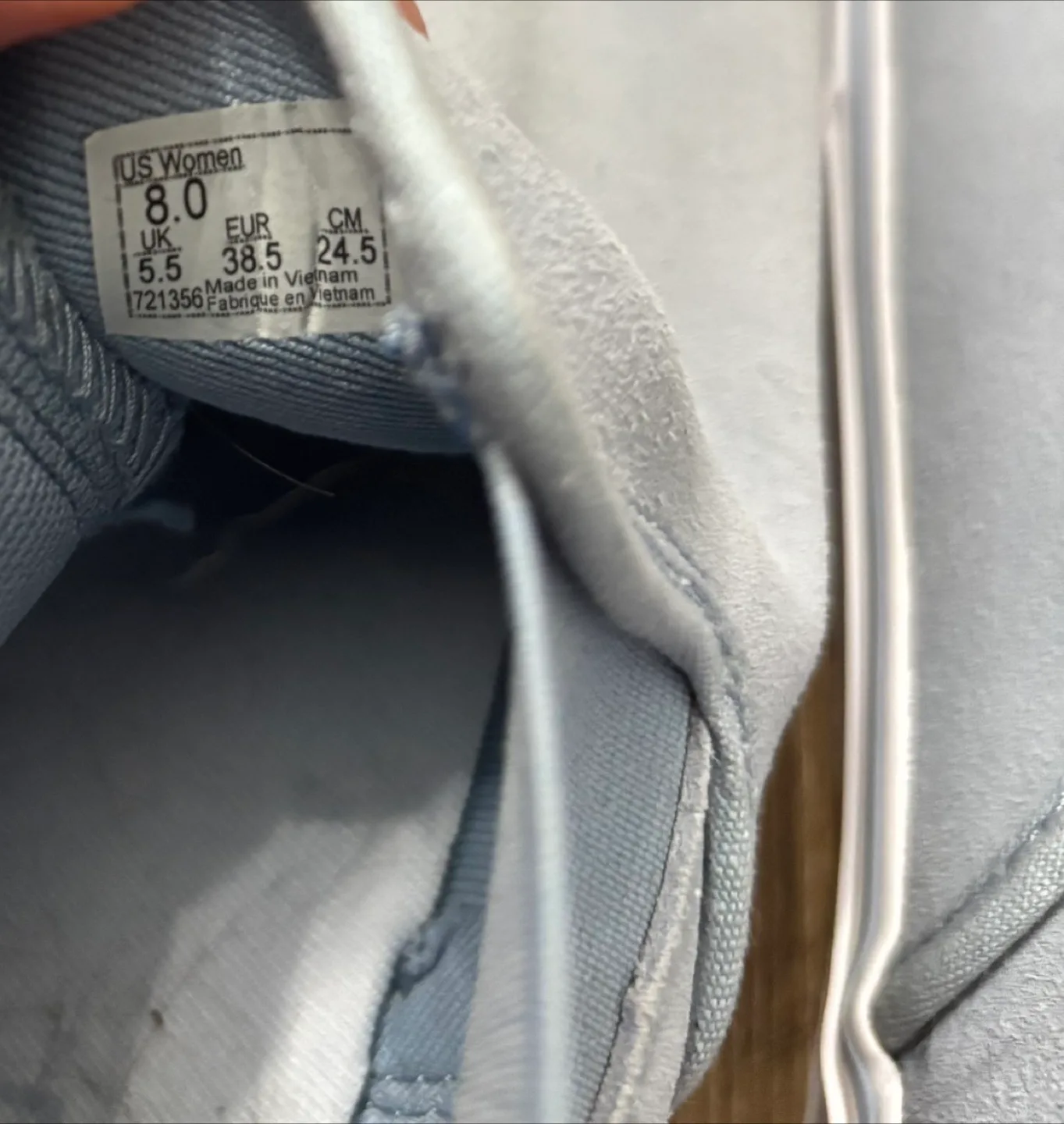 Vans mid blue Fog skate shoes sz US 8 women’s - New No Box image indicator(5)