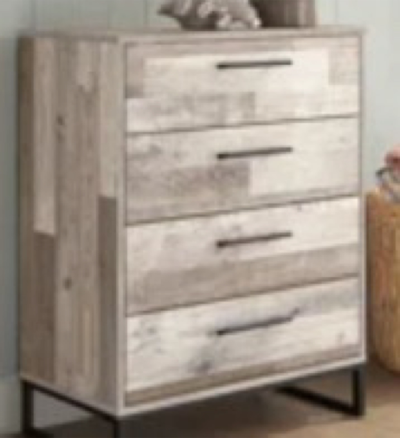 Wooden 4-Drawer Dresser