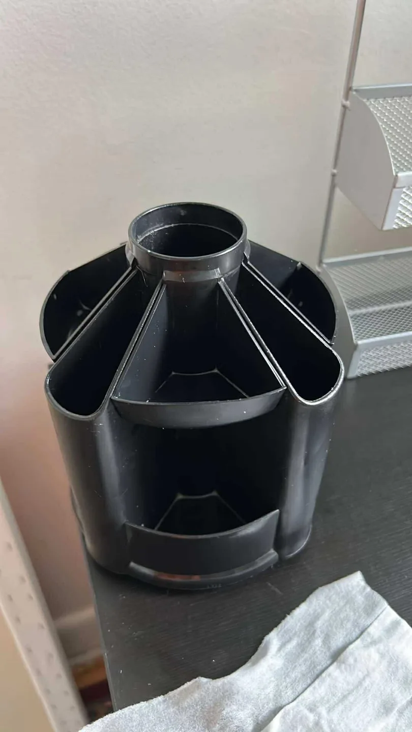 Black desk organizer. Rotating desk organizer thumbnail