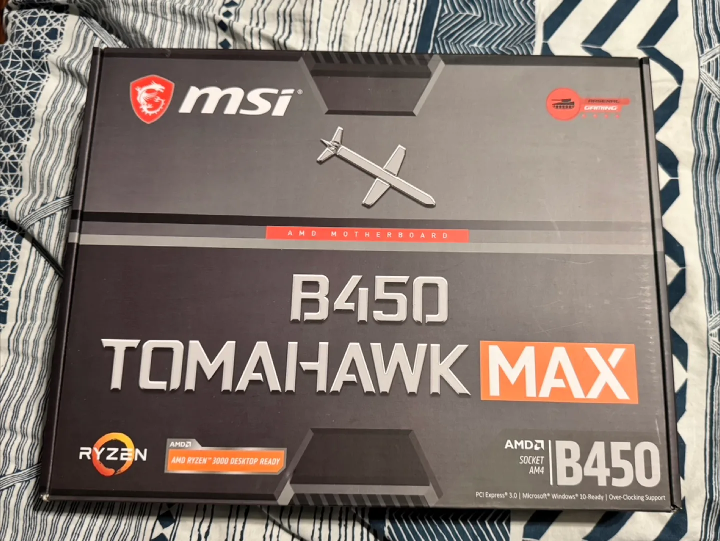MSI B450 Tomahawk AM4 Motherboard thumbnail