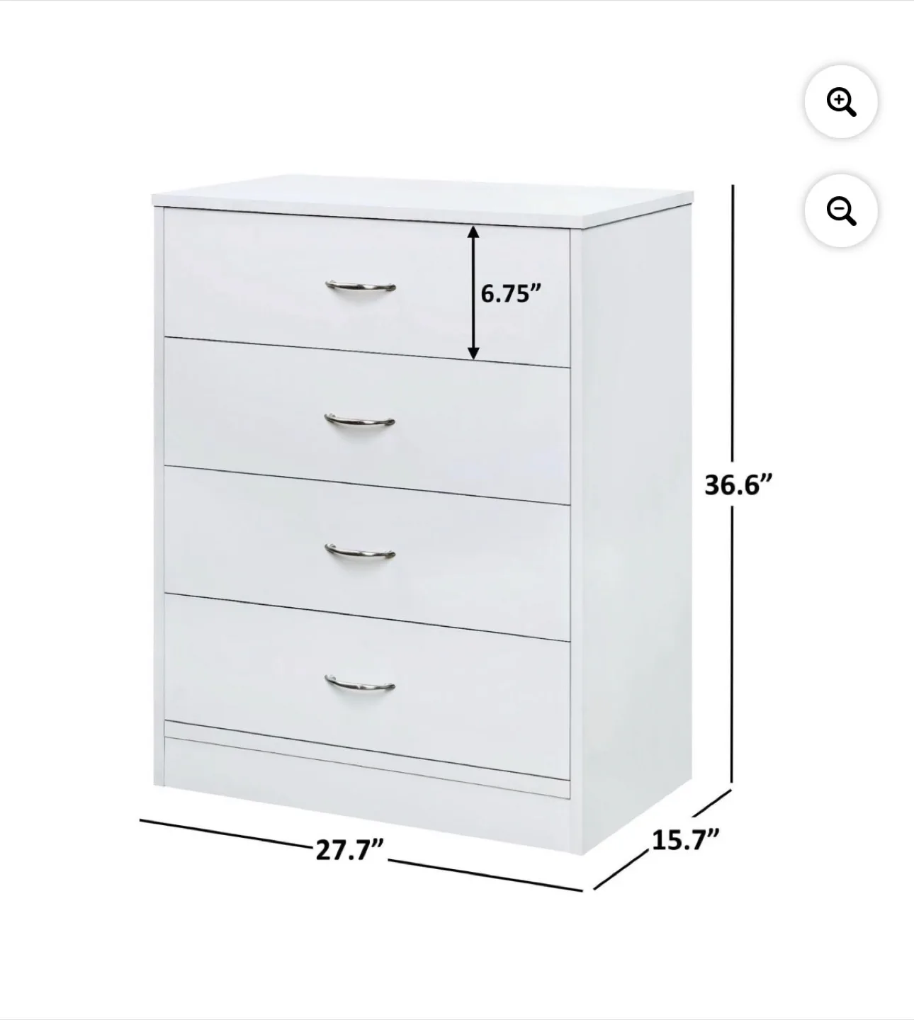Mainstays 4-Drawer Dresser – Excellent Condition thumbnail