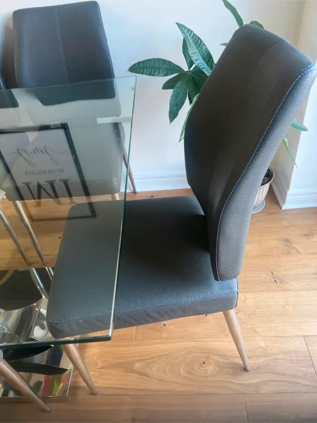 Glass Top Dining Table with Chairs - photo 2