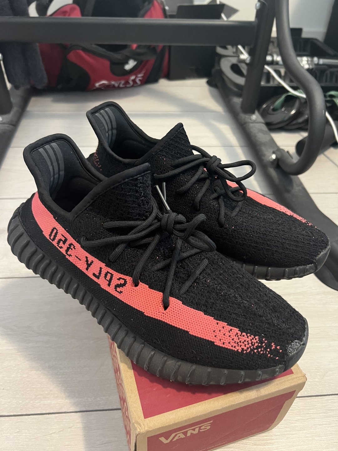 Adidas Yeezy Boost 350 V2 Core Black Red - photo 2