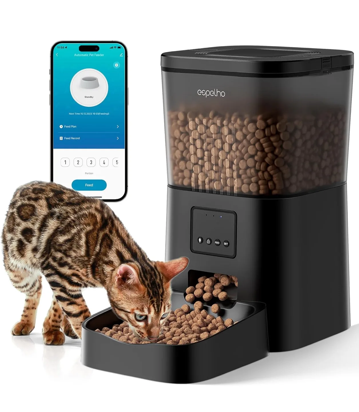 Espelho Automatic Pet Feeder WiFi Smart App thumbnail