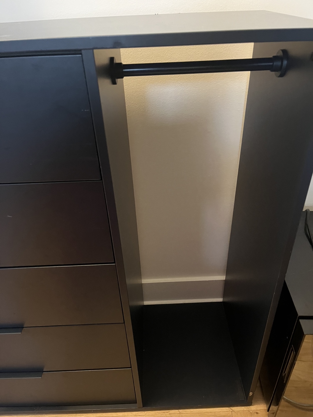 IKEA Navy Dresser with Hanging Rod - photo 2