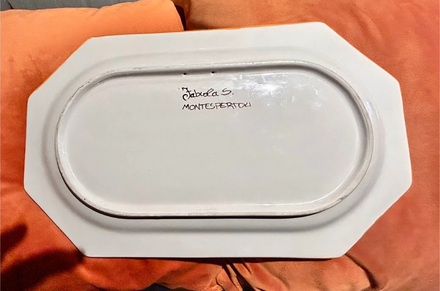 Italian Handpainted Ceramic Platter image indicator(2)