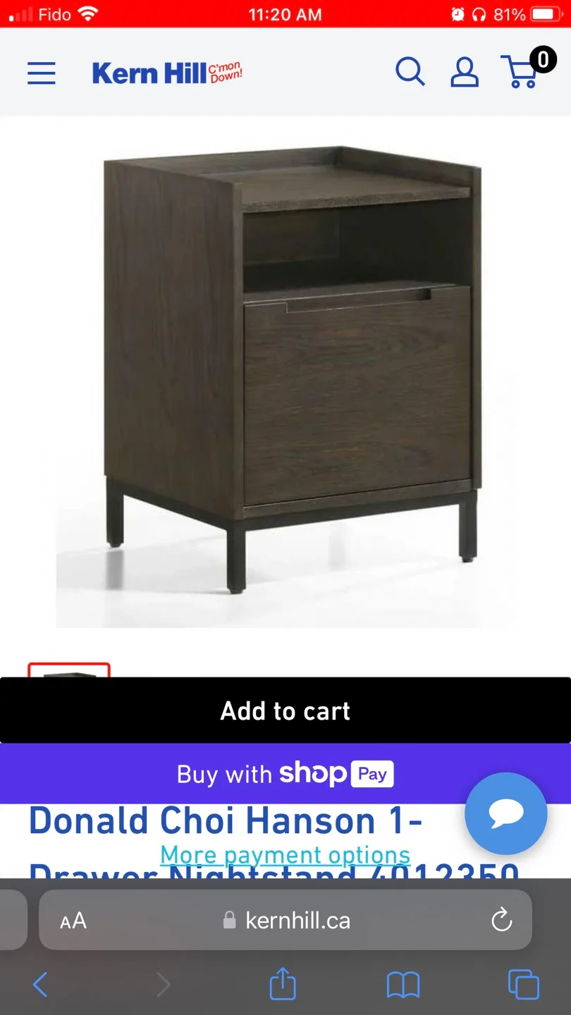 Donald Choi Hanson Nightstand - New in the box. thumbnail