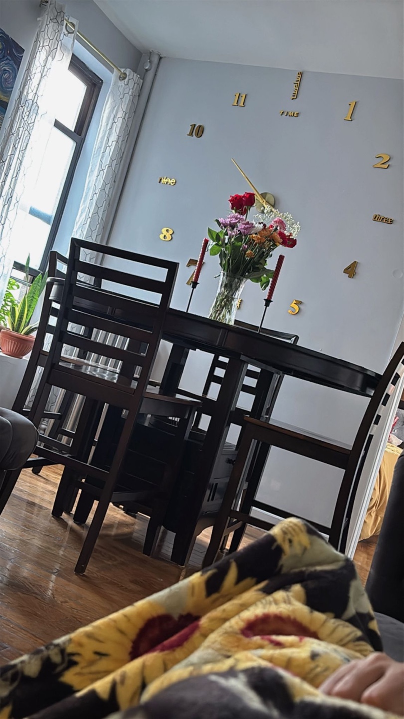 Dark Wood Dining Table with Chairs