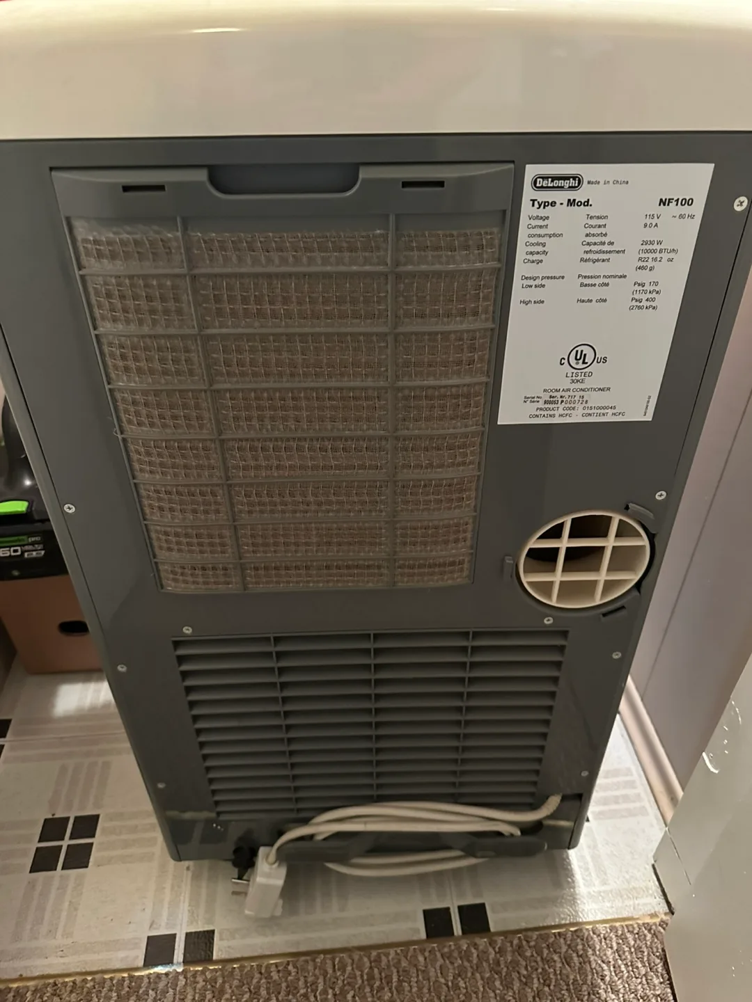 DeLonghi NF100 Portable Air Conditioner image indicator(4)