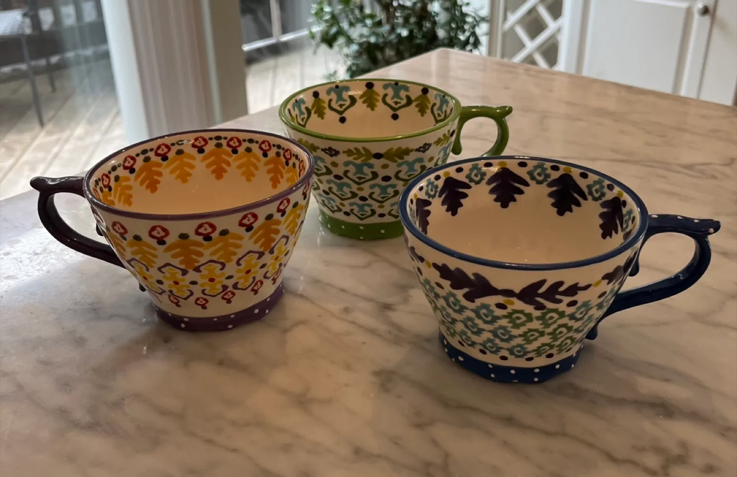 Set of Decorative Ceramic Cups 🥕 image indicator(3)