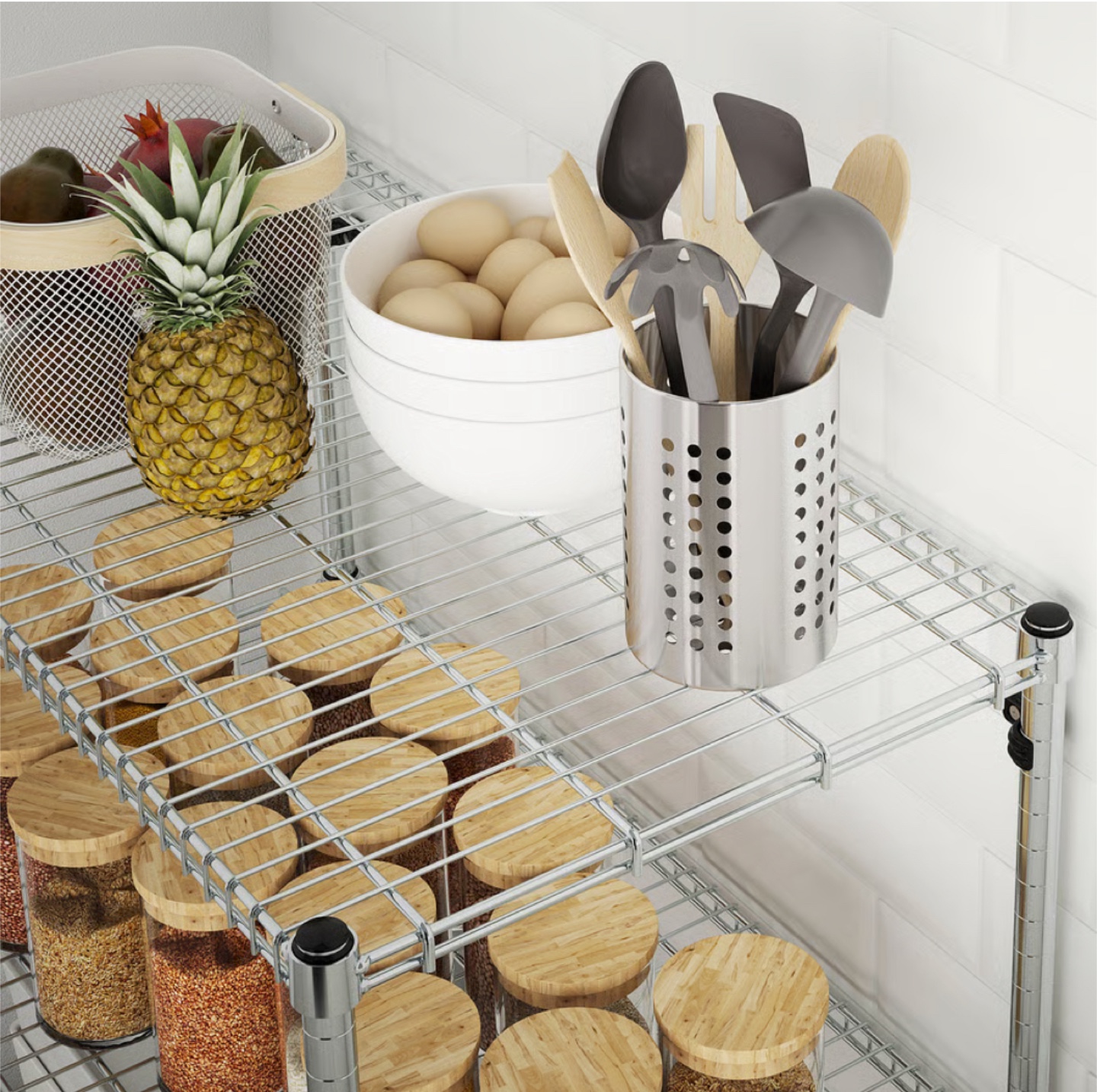 Silver Metal Shelving Unit - photo 3