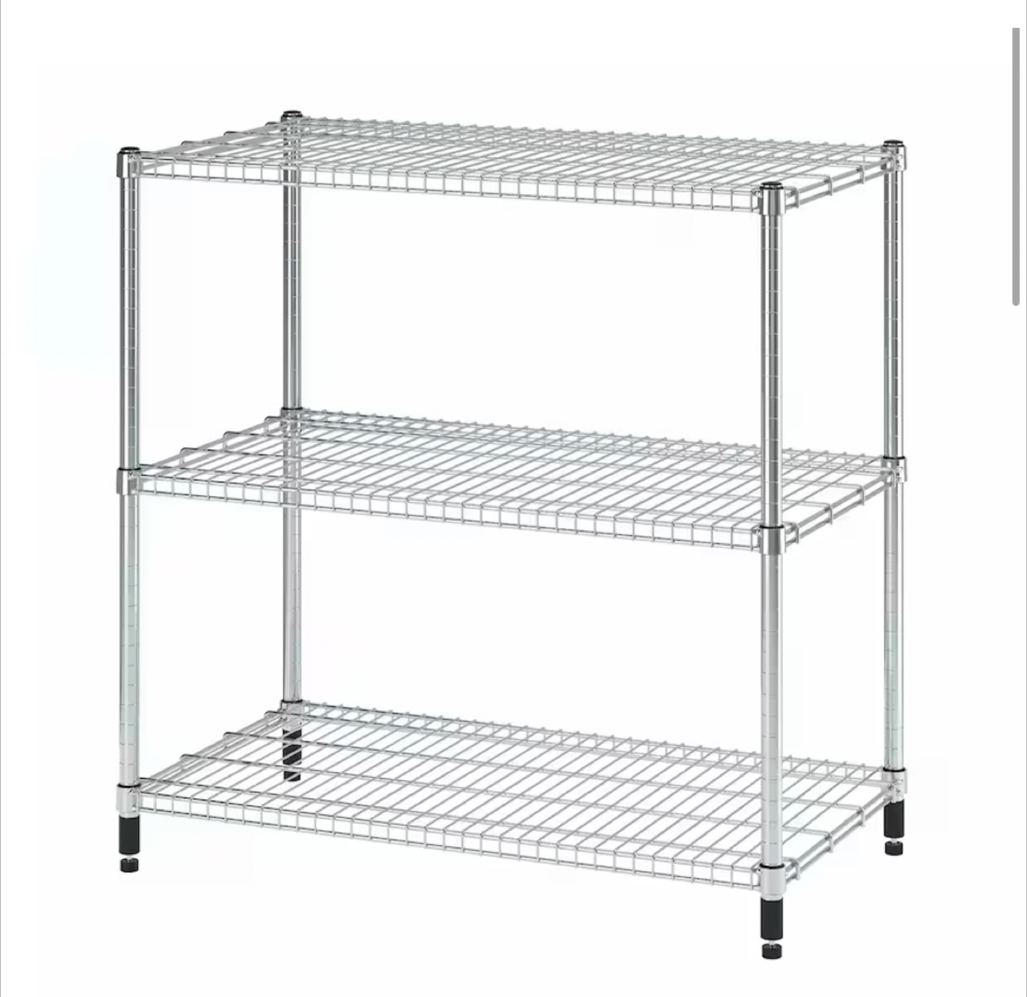 Silver Metal Shelving Unit
