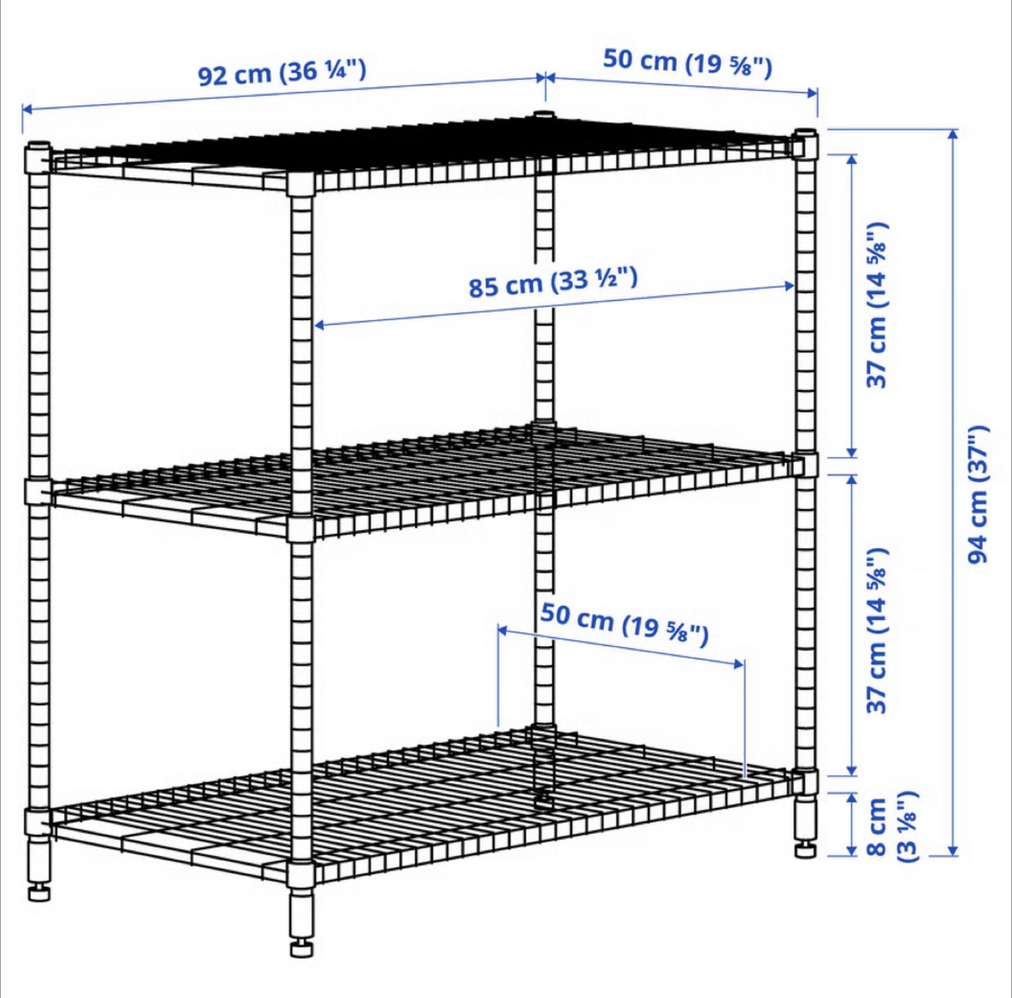 Silver Metal Shelving Unit - photo 2