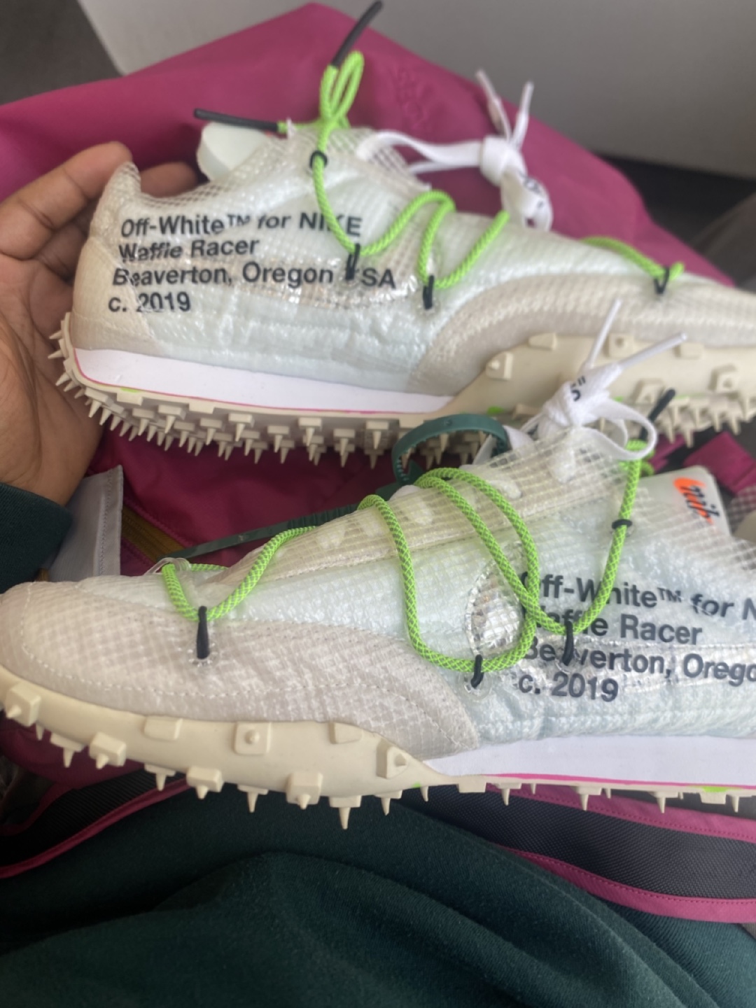 Off-White x Nike Waffle Racer Sneakers 11.5