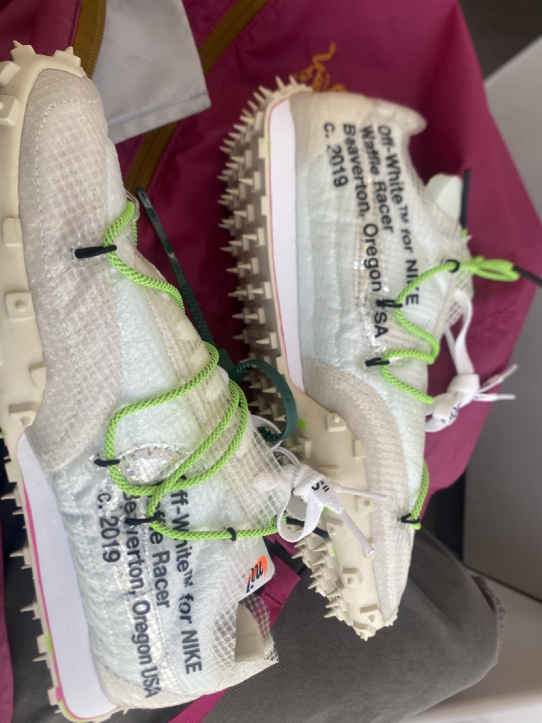 Off-White x Nike Waffle Racer Sneakers 11.5 - photo 2