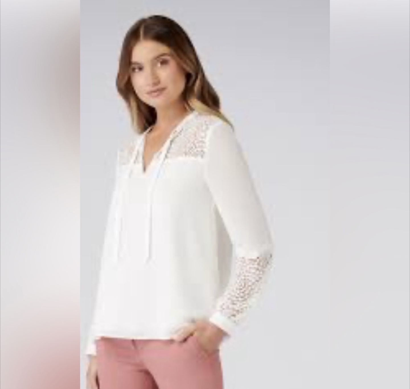 EVER NEW White Lace Blouse