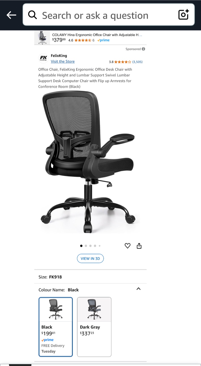 Ergonomic Office Chair - delivery available
