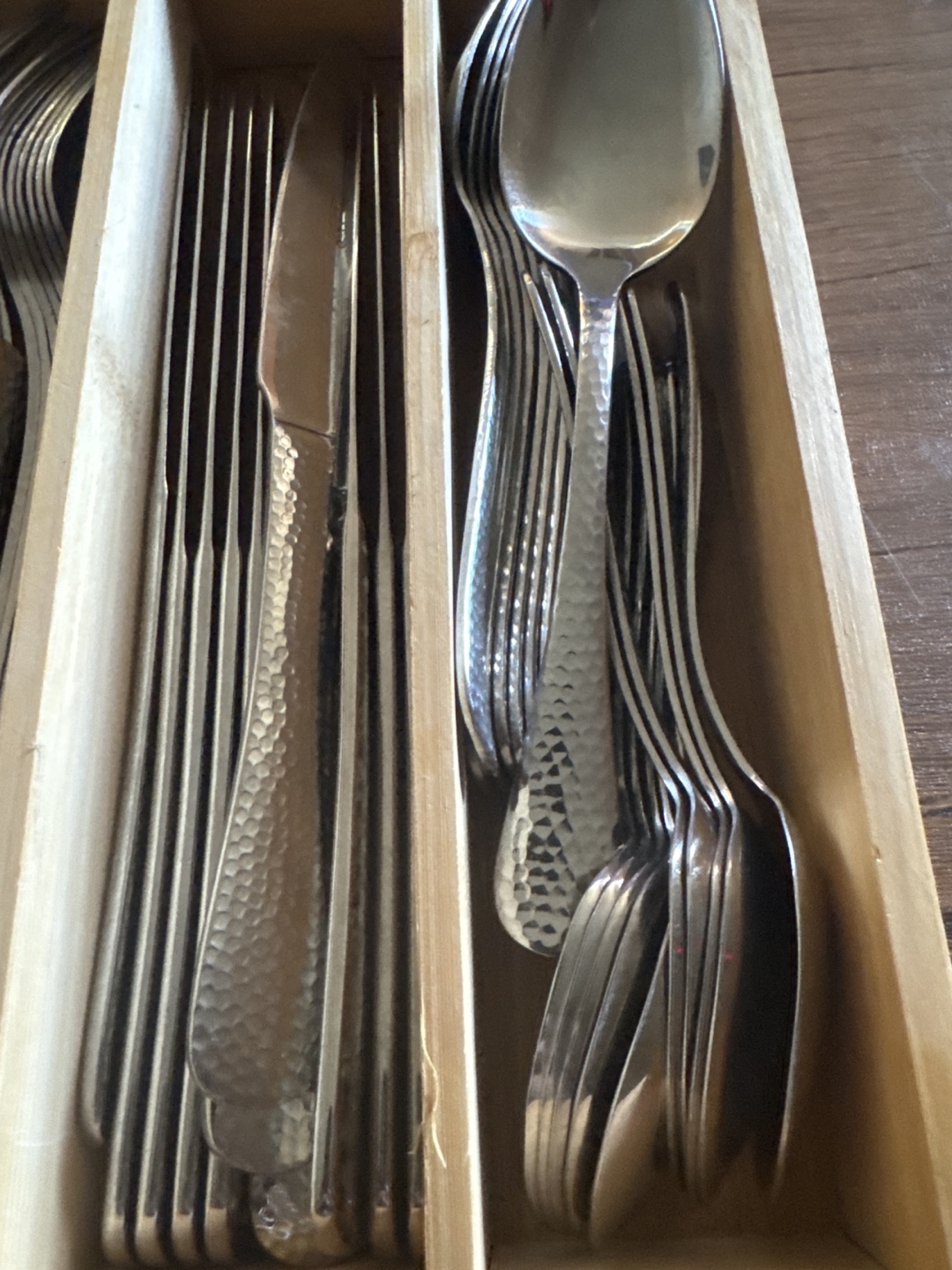 Silverware Set in Wooden Organizer - photo 3