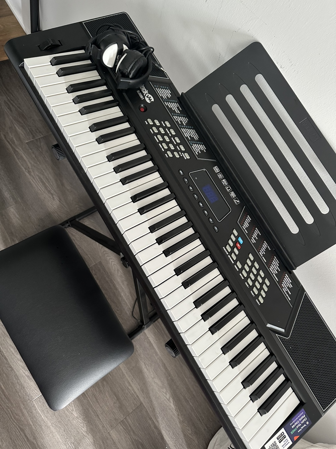 Keyboard, Stool, Headphones Bundle