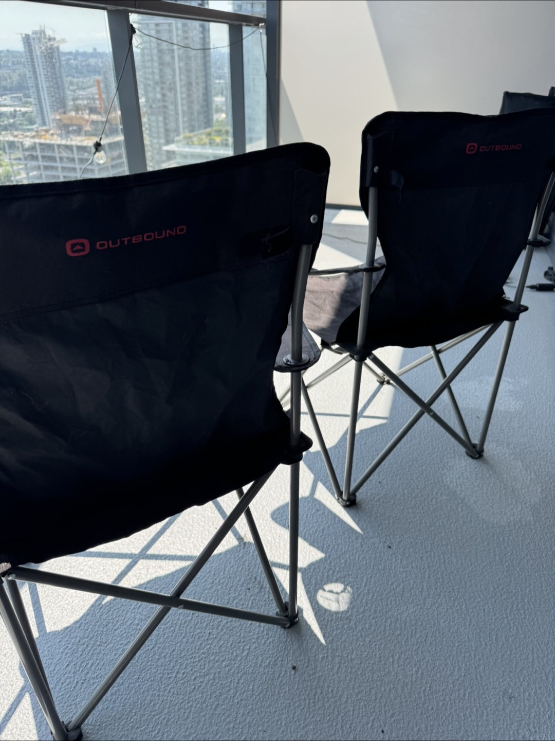 2 pieces of Wide Back Folding Camping Quad Chair - photo 2