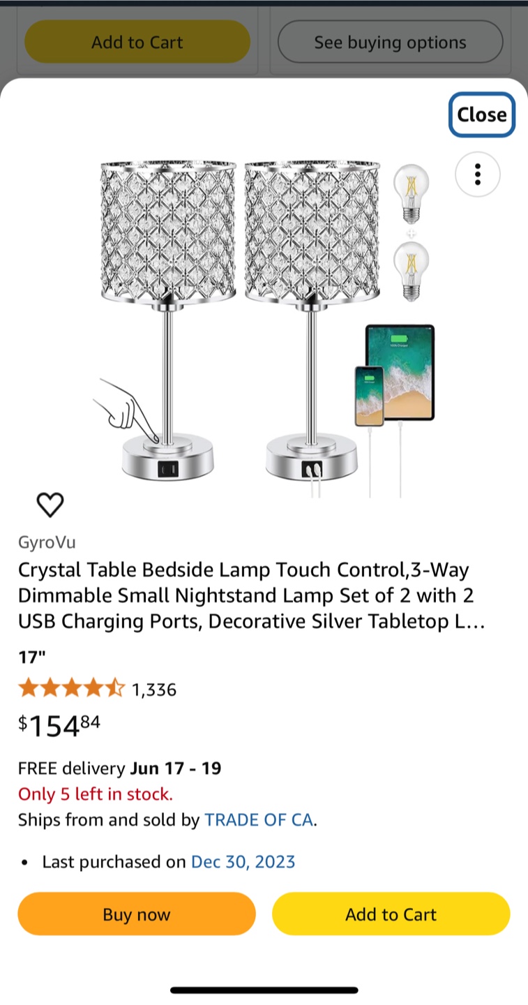Set of 2 Table Lamps