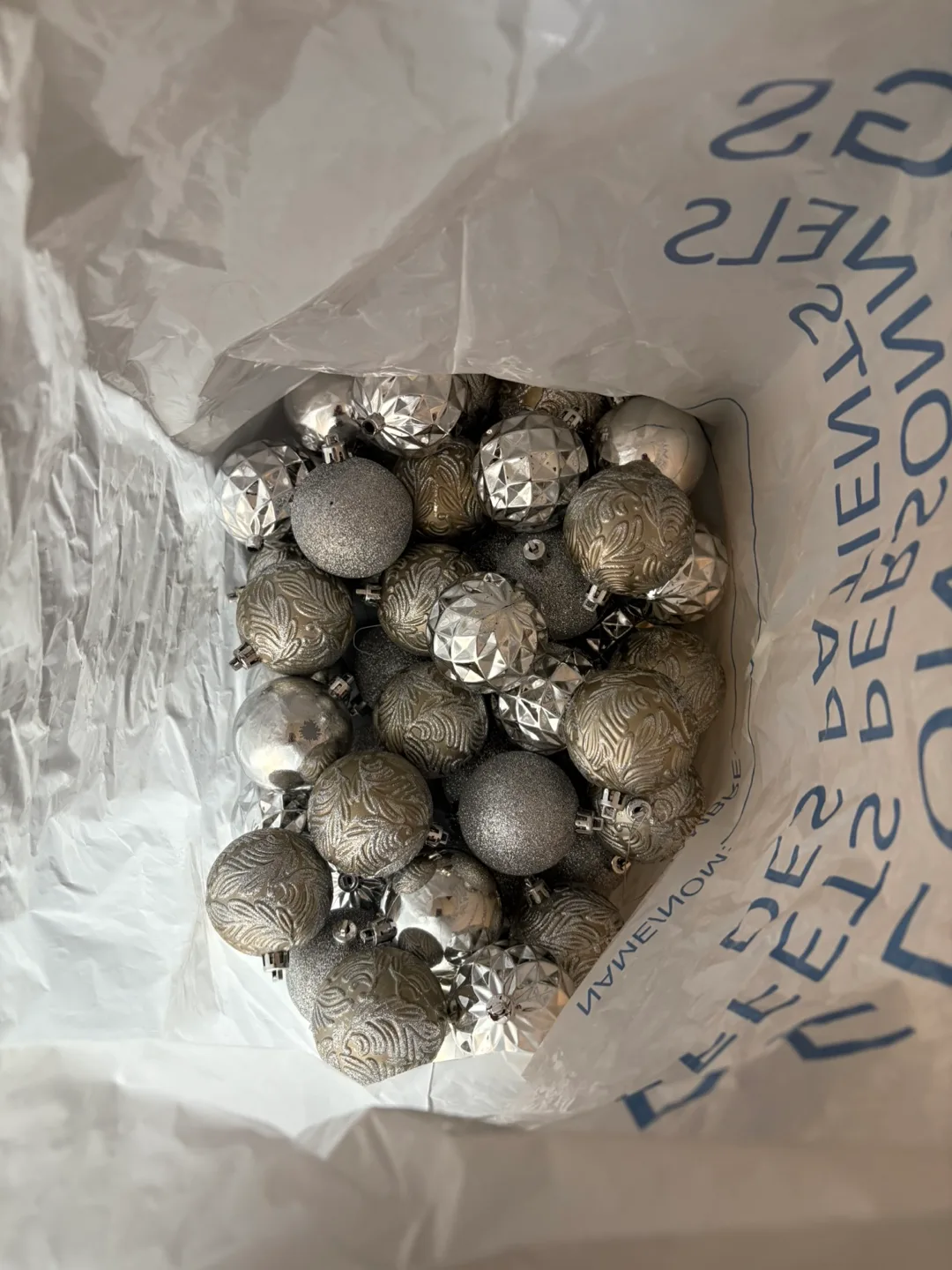 Silver Christmas Ornaments image indicator(2)