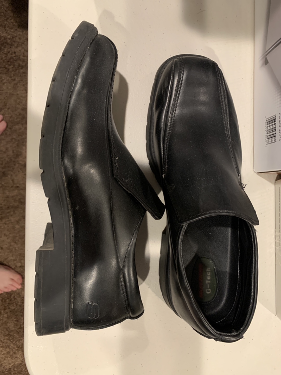 G-Tech Black Slip-on Shoes