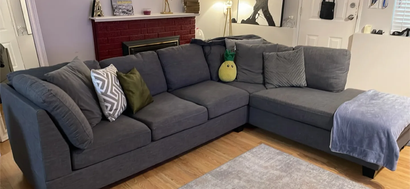 Large Grey Sectional Sofa thumbnail