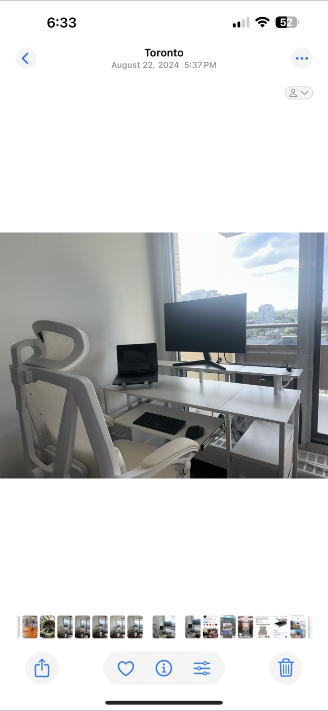 White Desk with Fabric Drawers - sells for $160 online! - photo 2