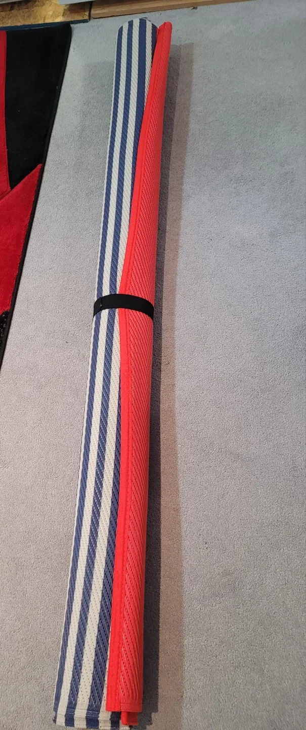 Striped Outdoor/ indoor  Mat. New. thumbnail