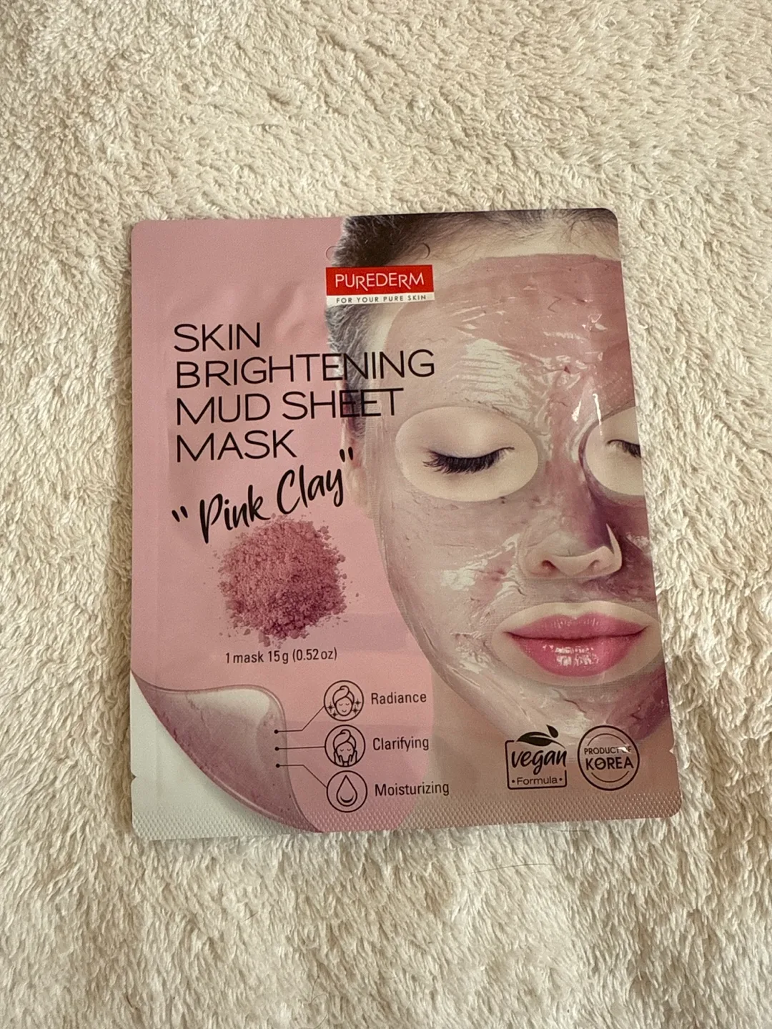 🥕Purederm Pink Clay Brightening Mud Sheet Mask thumbnail