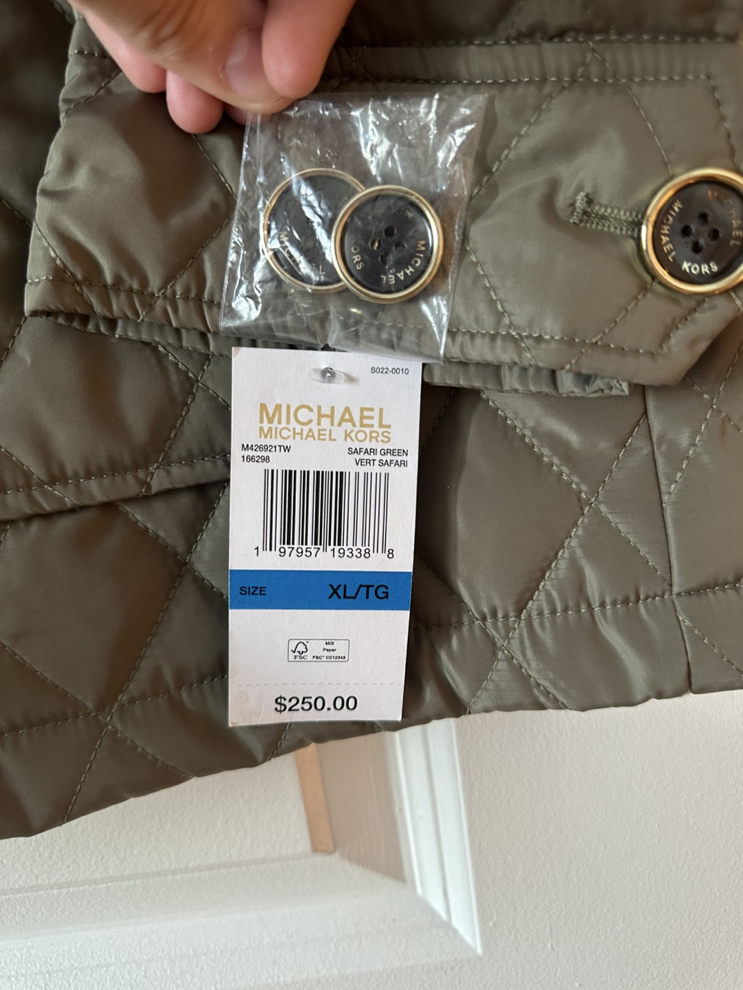 Michael Kors safari green jacket XL - photo 4