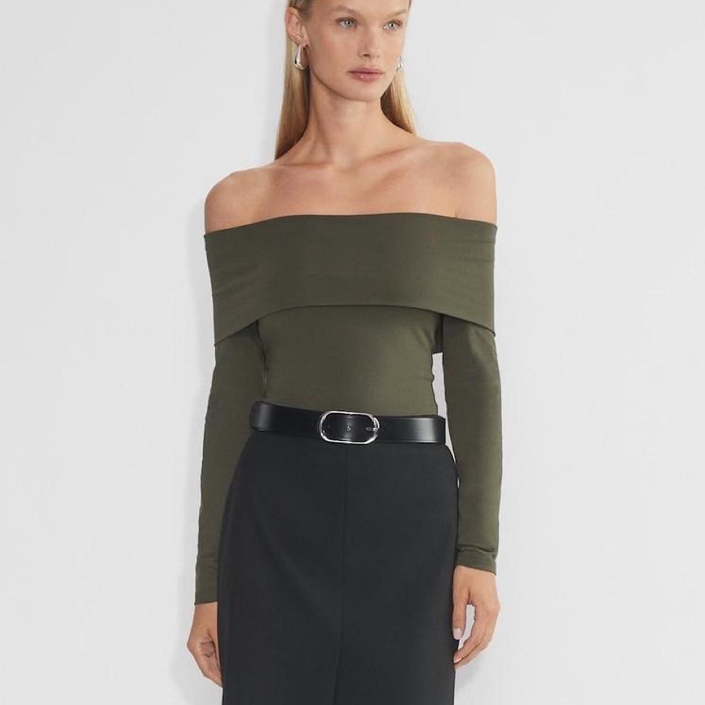 Aritzia Olive Contour Deco Bodysuit