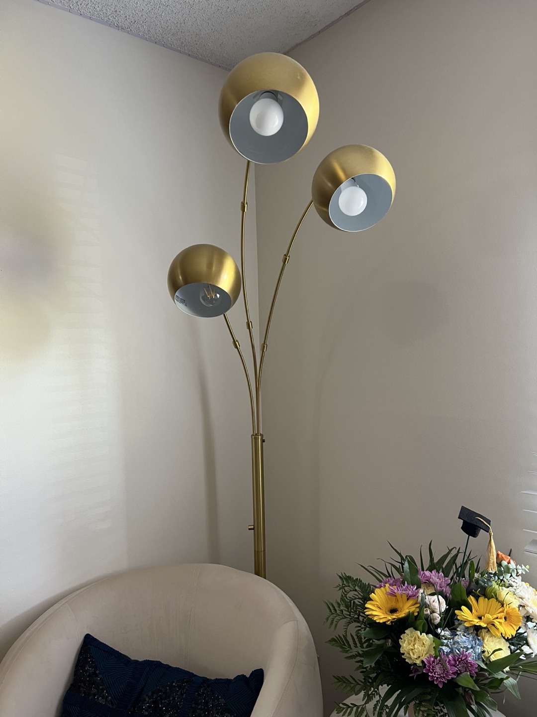 Gold Globe Floor Lamp