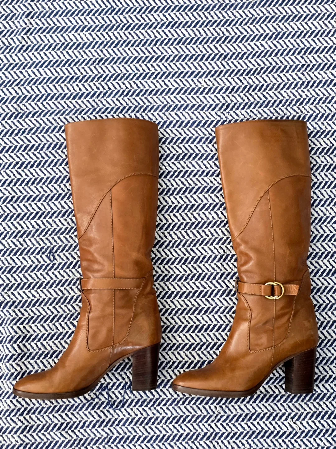 Chloé Tan Leather Knee High Boots image indicator(6)