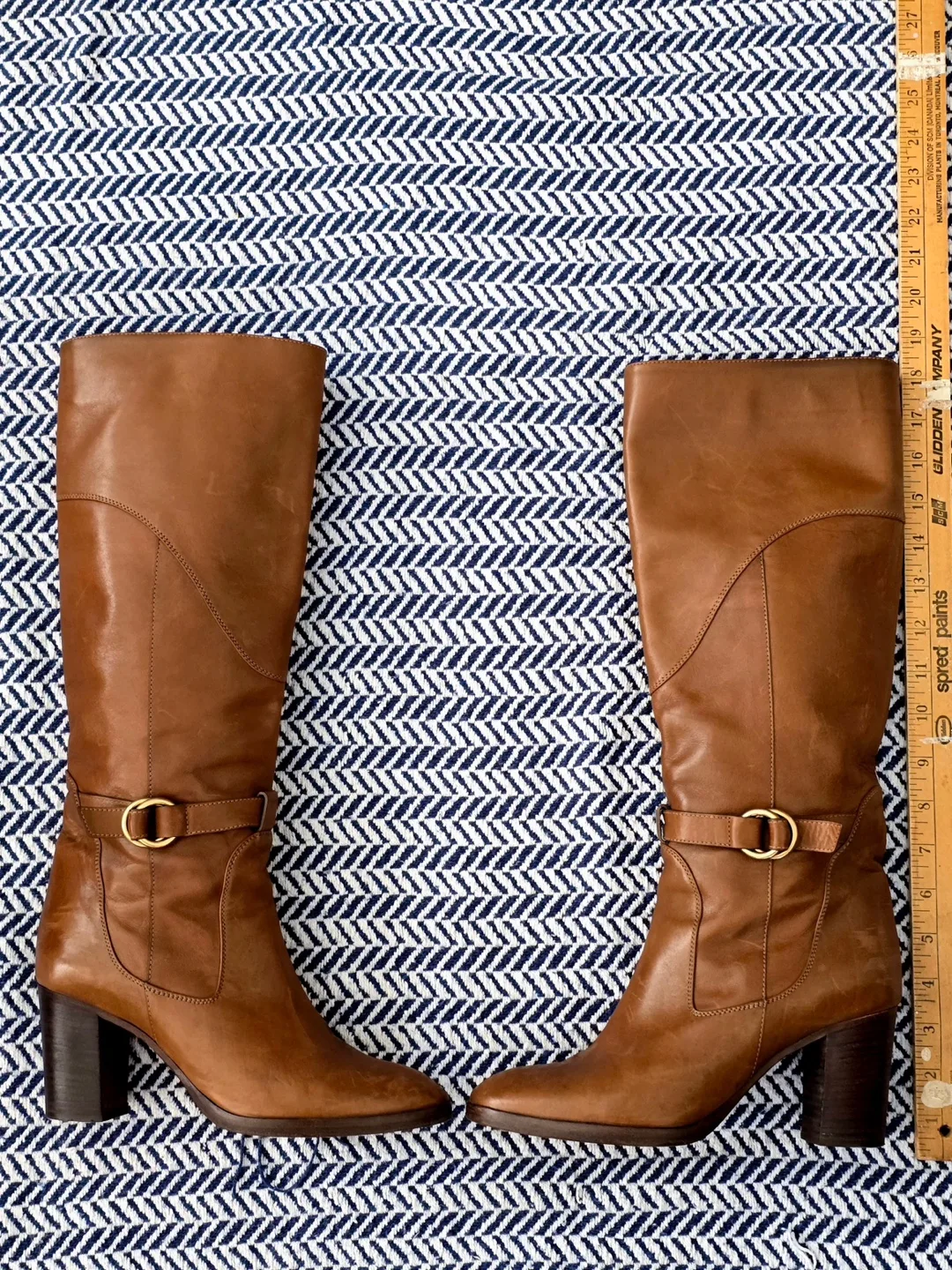 Chloé Tan Leather Knee High Boots image indicator(5)