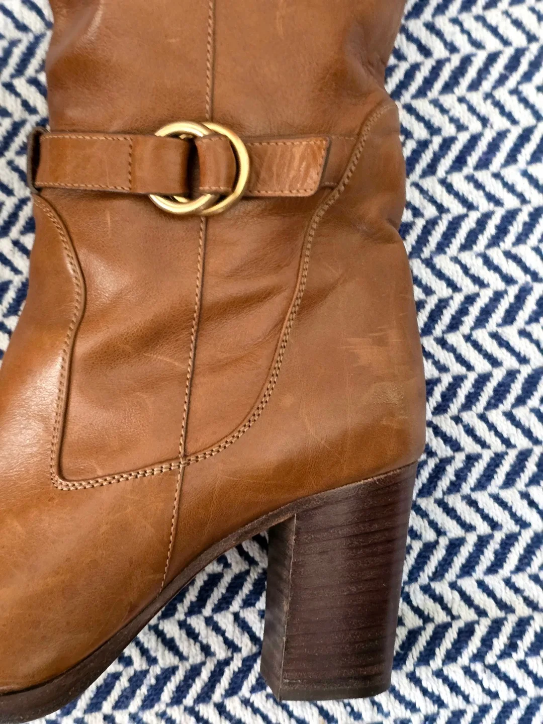 Chloé Tan Leather Knee High Boots image indicator(2)