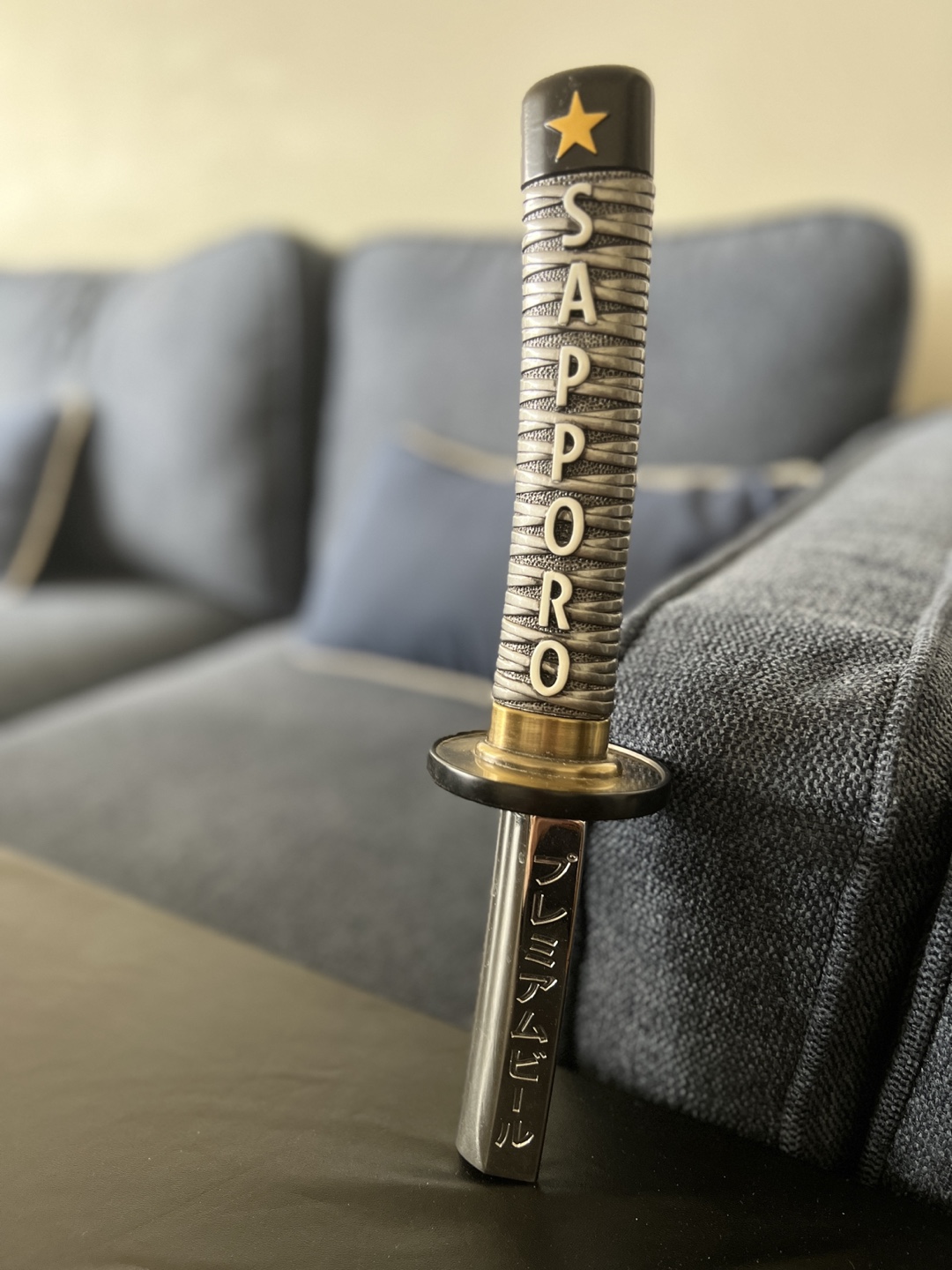 Sapporo Tall Katana Beer tap handle
