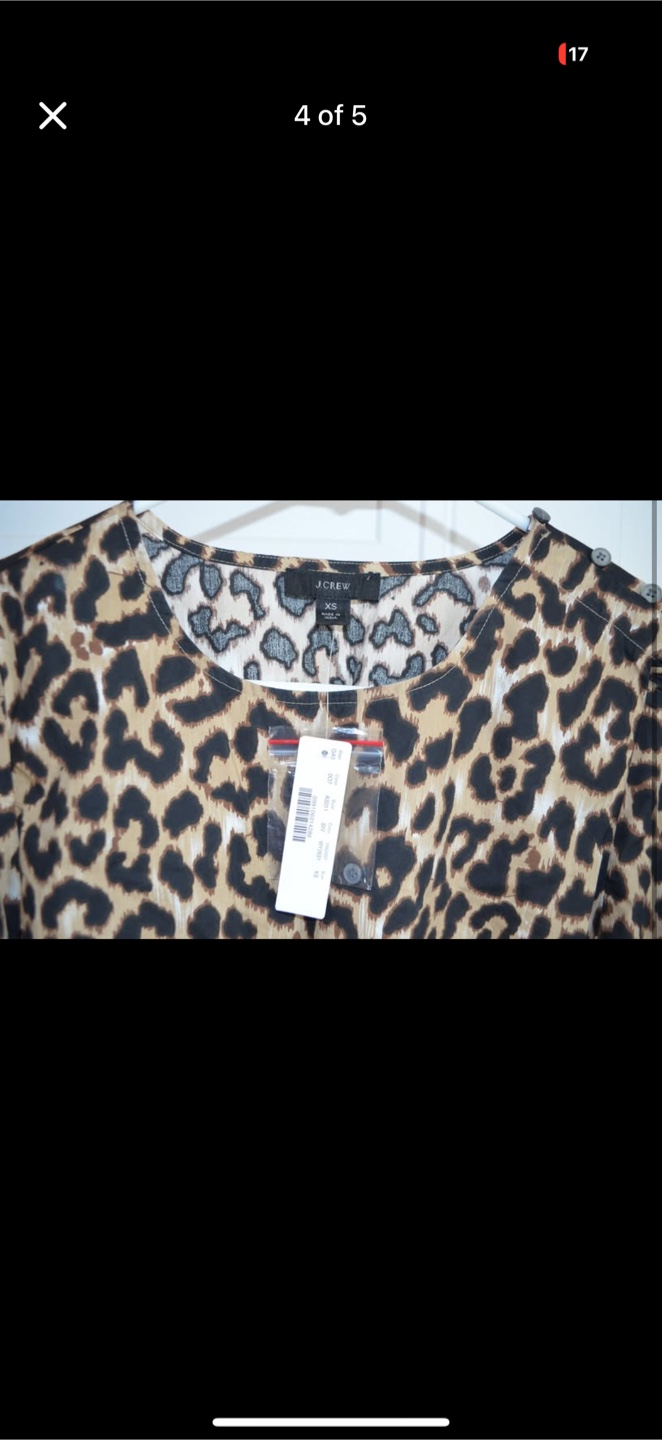 J. Crew Leopard Ruffle Sleeve Top NEW - photo 4