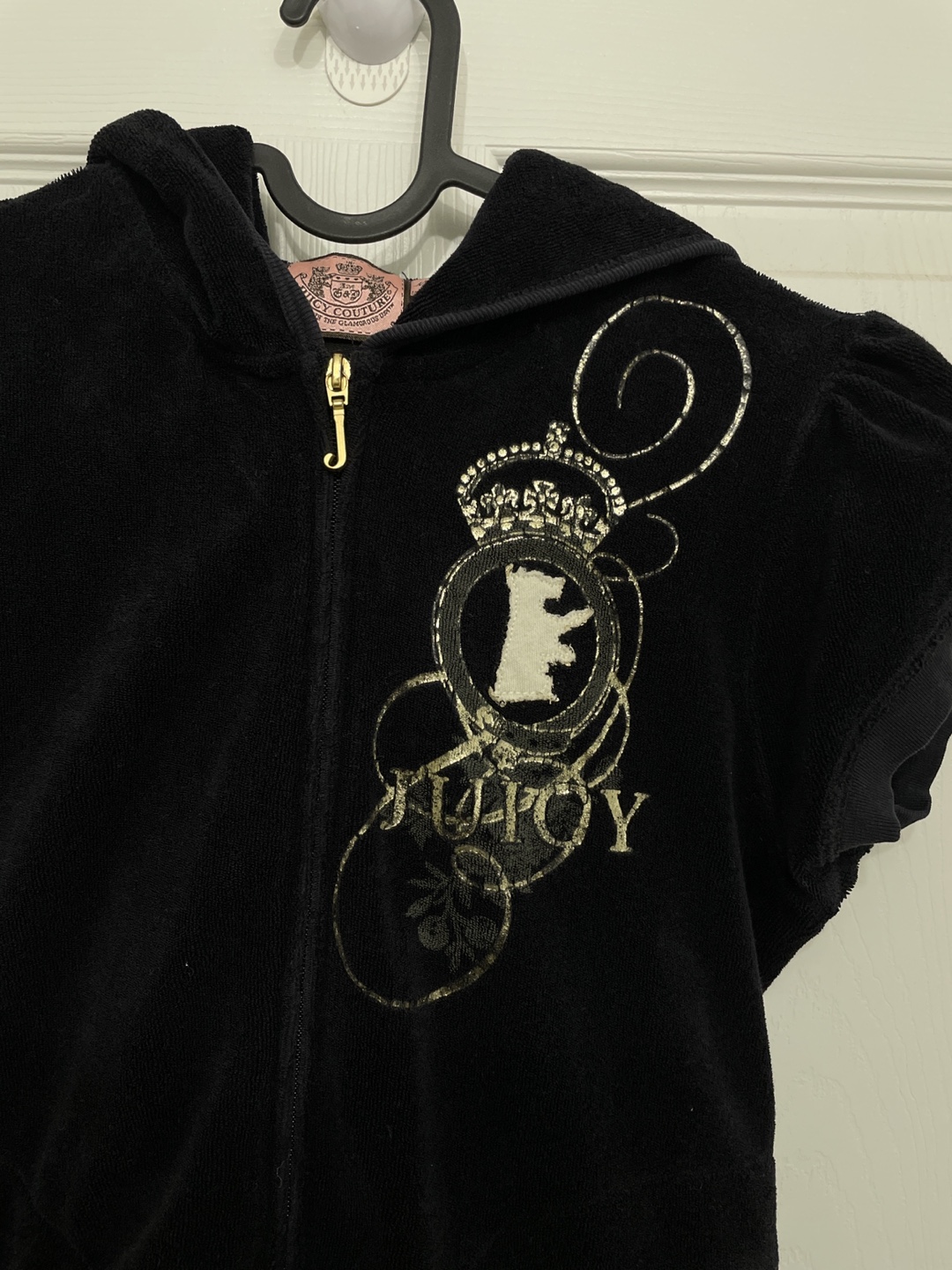 Authentic Juicy Couture Black Velour Hoodie - photo 2