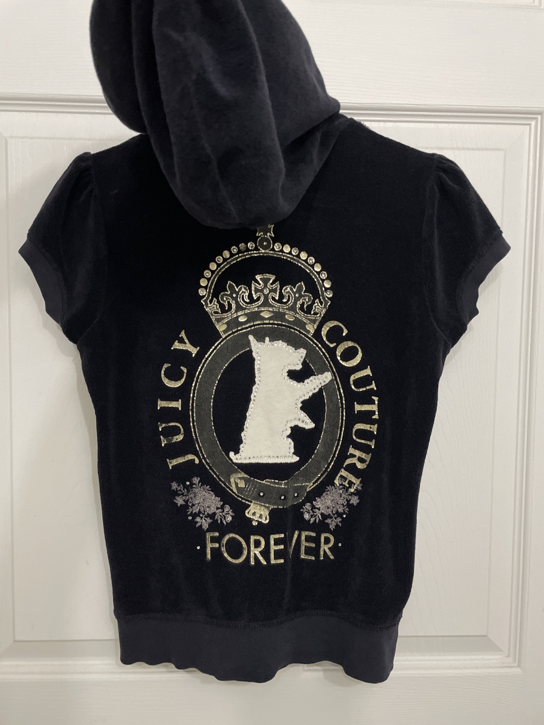 Authentic Juicy Couture Black Velour Hoodie - photo 5