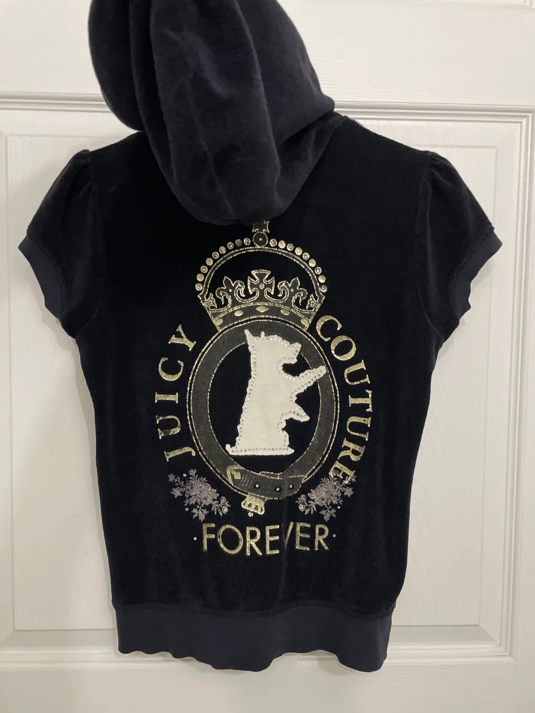 Authentic Juicy Couture Black Velour Hoodie image indicator(5)