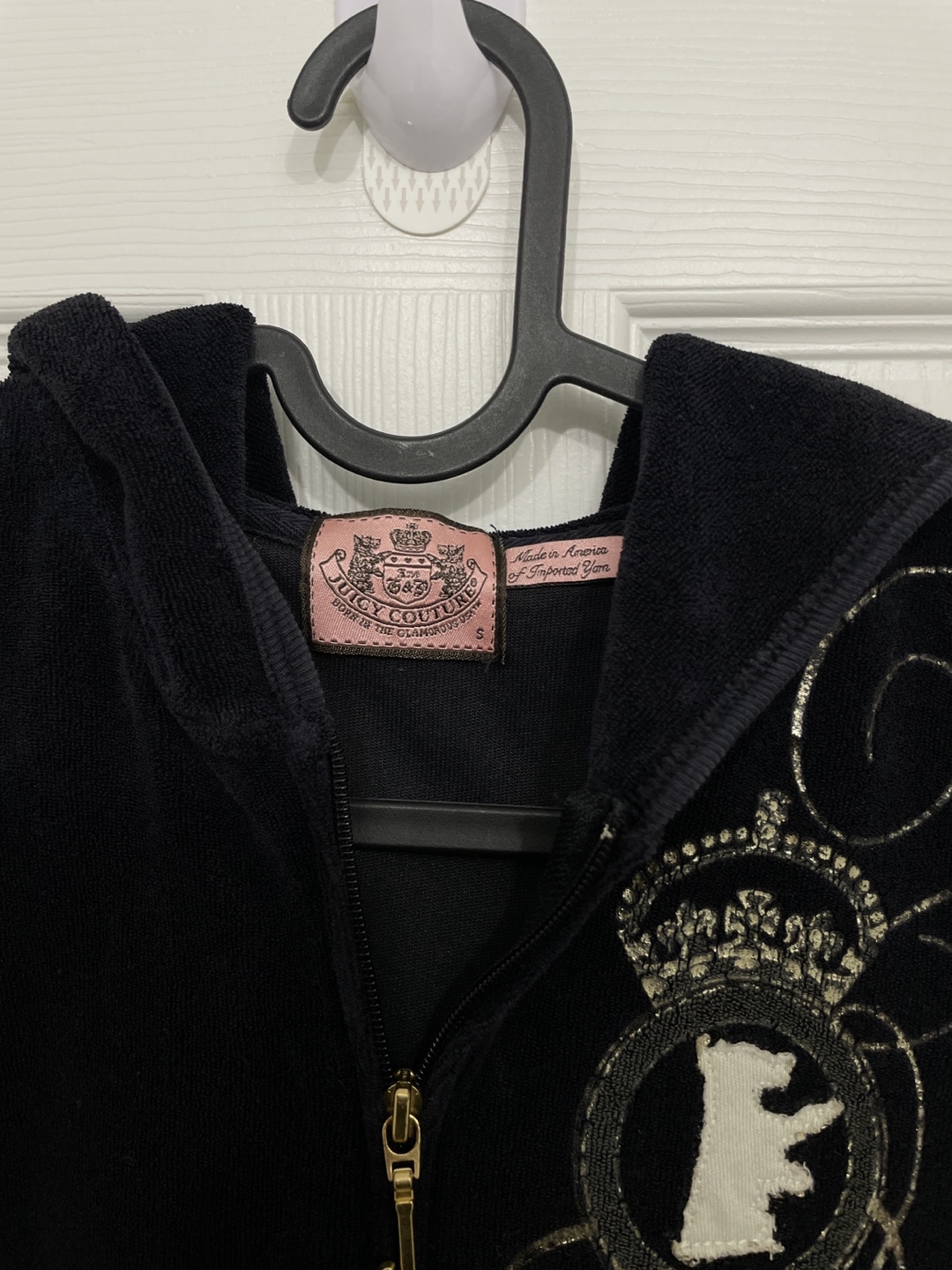 Authentic Juicy Couture Black Velour Hoodie - photo 3