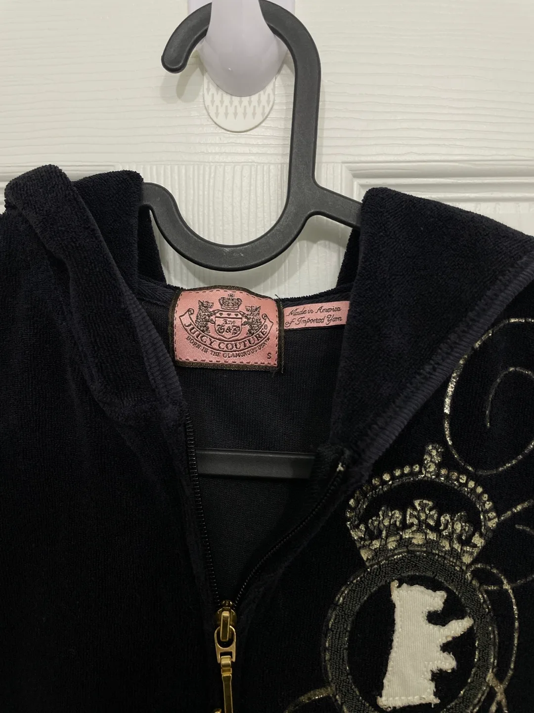 Authentic Juicy Couture Black Velour Hoodie image indicator(3)