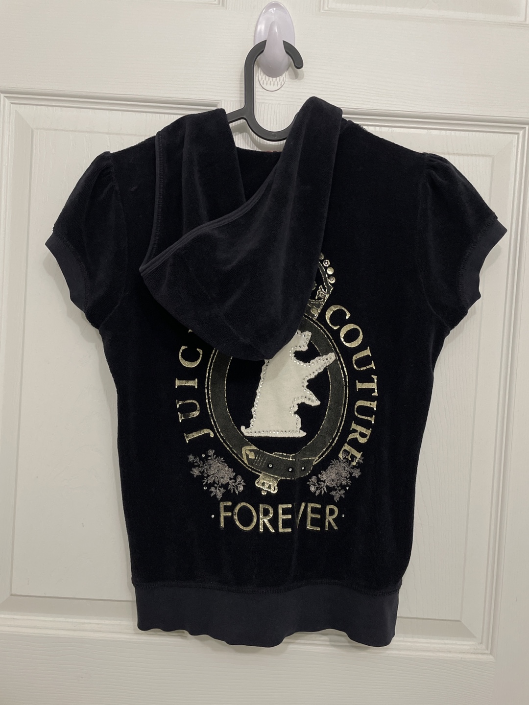 Authentic Juicy Couture Black Velour Hoodie - photo 4