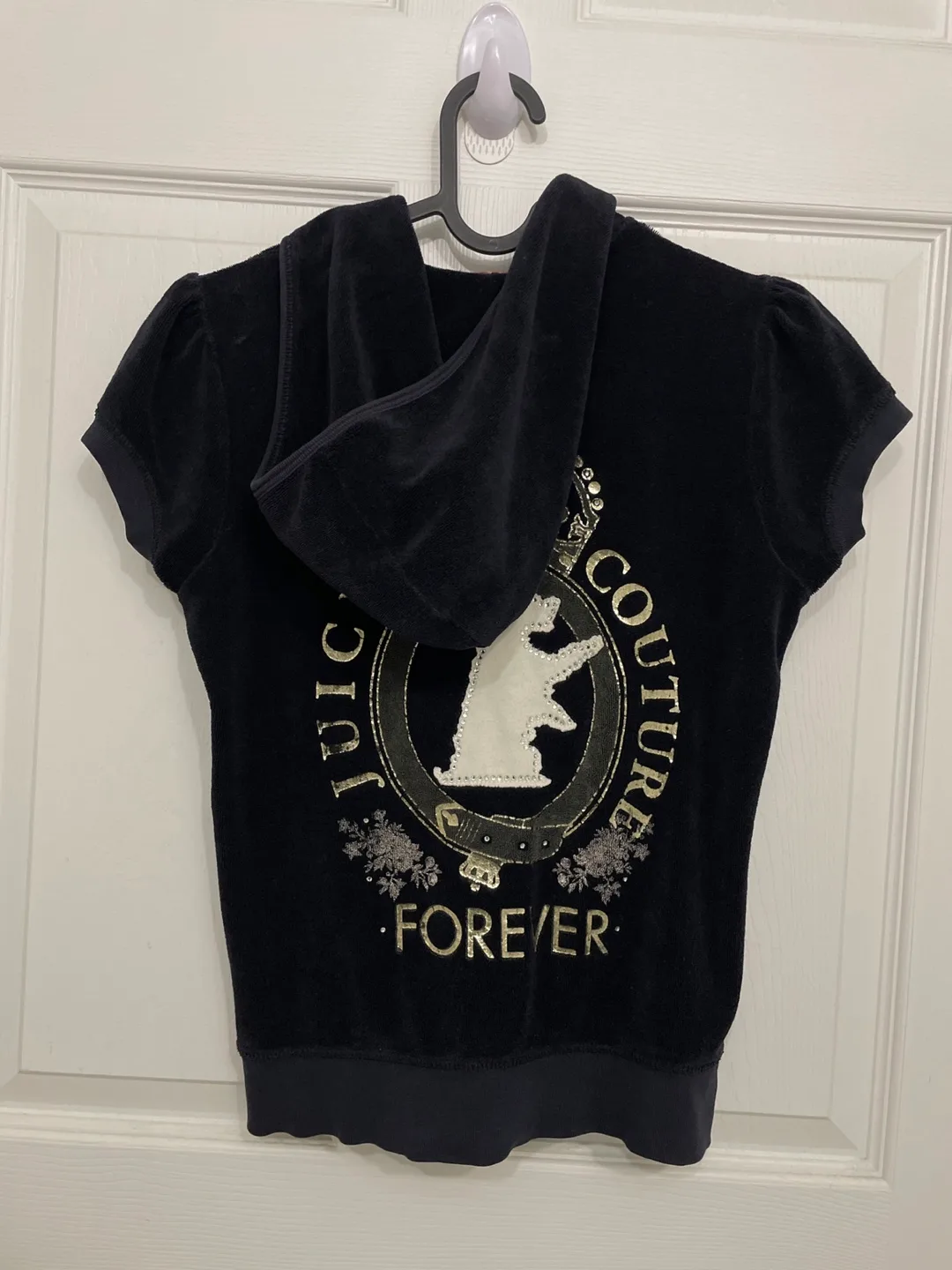 Authentic Juicy Couture Black Velour Hoodie image indicator(4)